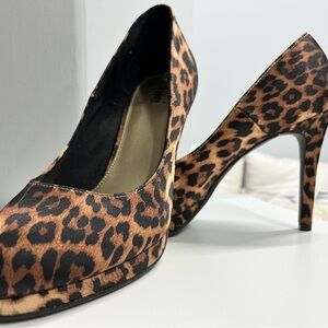 Fioni Leopard Print Heels Size 9.5 Platform Stiletto Pumps